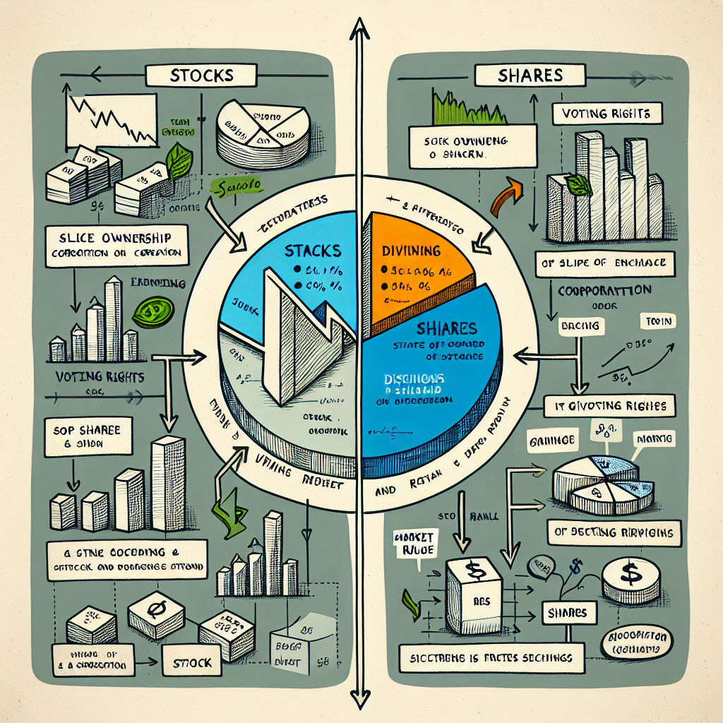 What is the difference between stocks and shares?